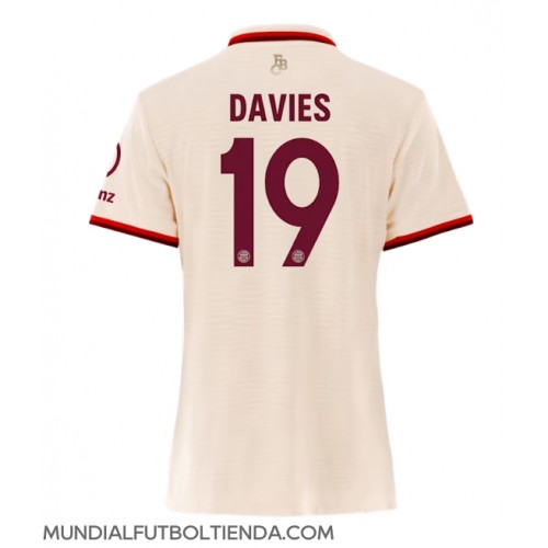 Camiseta Bayern Munich Alphonso Davies #19 Tercera Equipación Replica 2024-25 para mujer mangas cortas